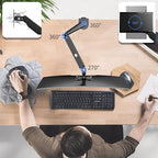 Gas Spring Monitor Arm 32 Inch, Adjustable Single Monitor Desk Mount - Image 3