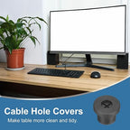 uxcell 4Pcs Cable Cord Grommet, 3/8" Rubber Desk Grommets Wire Pass Through - Image 6