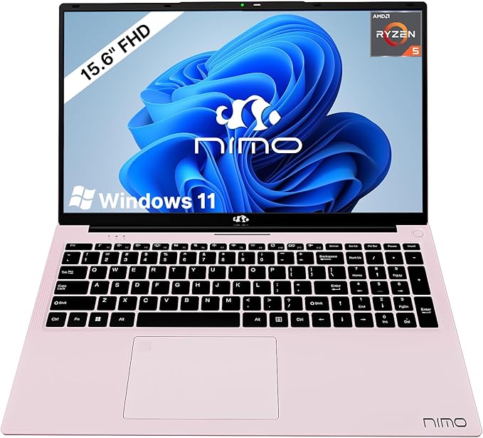 NIMO 15.6 inch Laptop FHD, AMD Ryzen 5 3500U, 8 GB RAM, 256 GB SSD, Windows 11 by Nimo