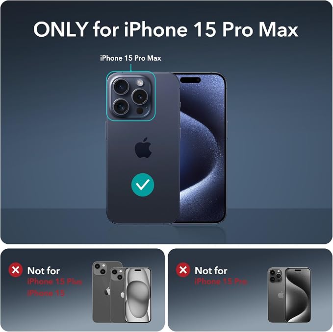 ESR 3+2 Pack for iPhone 15 Pro Max Screen Protector, Full Coverage Ultra-tough - Image 9