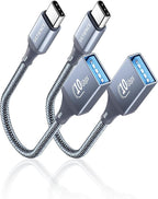 USB C to USB Adapter 2 Pack: USB Female to USB C Male OTG Cable by ULTIENCE