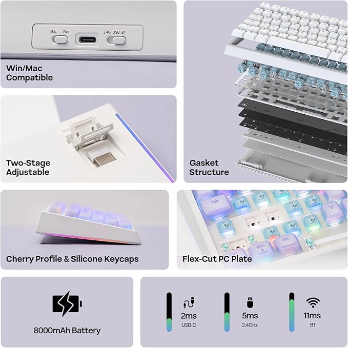 EPOMAKER G84 PRO Wireless Gaming Keyboard - Image 3