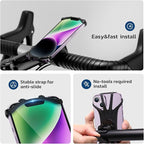 VUP Bike Phone Mount, Universal Bike Cell Phone Holder, 360° Rotatable - Image 7