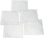 Verbatim CD DVD Blu-Ray Clear Slim Jewel Cases, 5.2 mm – 25 Pack by Verbatim