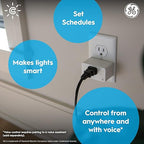 GE Cync Smart Indoor Plug, Smart Outlet Control, WiFi Outlet Plug, Matter - Image 2
