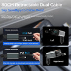 Bluetooth Car Adapter, 5 in 1 Retractable Car Phone Charger - Image 4