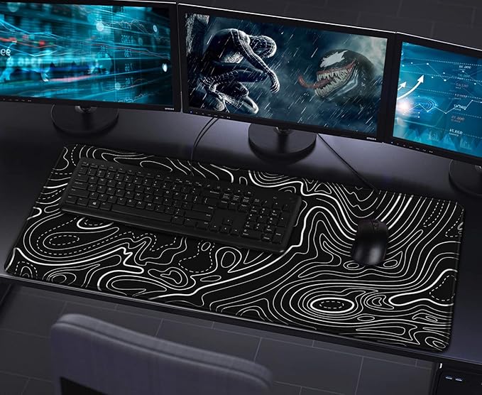 Large Gaming Mouse Pad with Stitched Edges, Durable Non-Slip Natural Rubber Base - Image 7