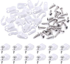 Swpeet 120 Pack White 3/8 Inch Nylon Plastic R-Type Cable Clips Clamp Kit by Swpeet