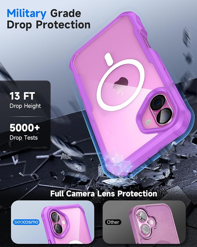 seacosmo for iPhone 16 Plus Case, Full Body Bumper - Image 5