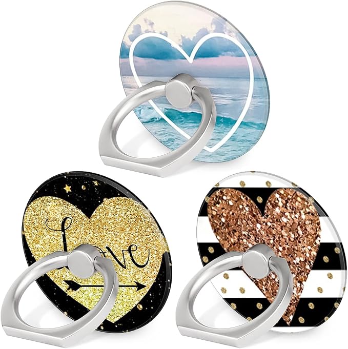 Bonoma Phone Ring Holder, 3 Pack Universal Finger Ring Stand Grip Kickstand Ring by Bonoma