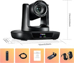 PTZ Camera 4K Conference Room Camera USB3.0/HDMI Live Streaming 12X Optical - Image 9