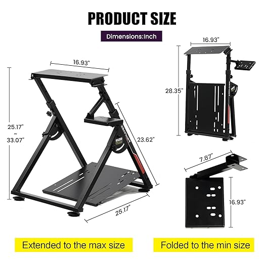 GTPLAYER Sim Racing Wheel Stand Simulator Cockpit Wheel Stand Racing Steering - Image 5