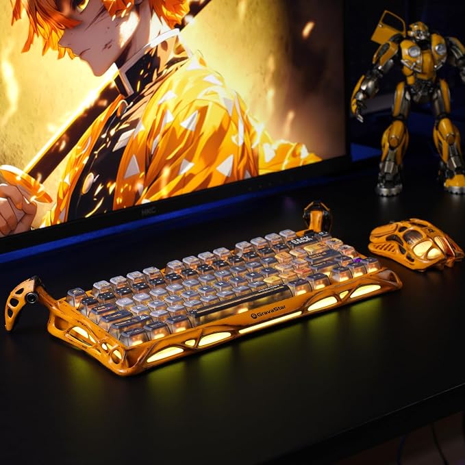 GravaStar Mercury K1 Pro Wireless Mechanical Gaming Keyboard, Aluminum Alloy - Image 4