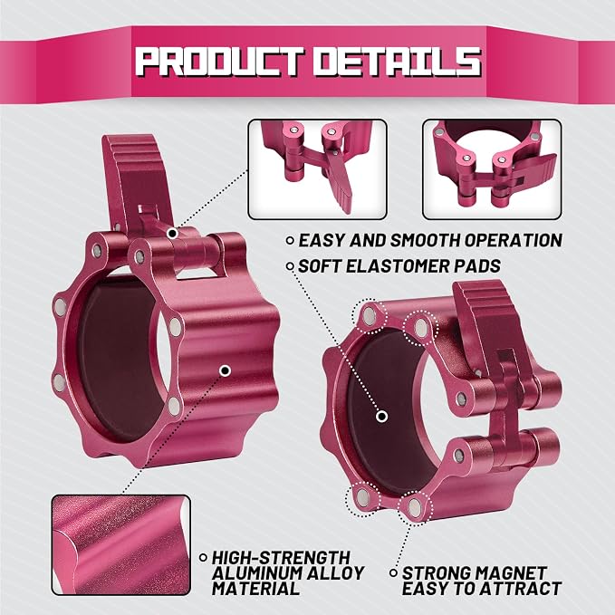 RitFit 2-Inch Magnetic Barbell Collars Locking Clamps - Image 5