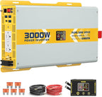 XWJNE 3000W Pure Sine Wave Power Inverter 12V DC to 120V GFCI AC Converter by Highwattpuresinewavepowerinverter