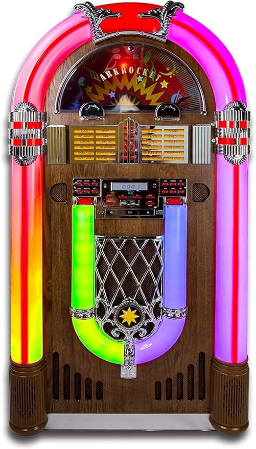 Arkrocket Saturn V Full Size Jukebox Vinyl Record Player Bluetooth USB SD CD - Image 2