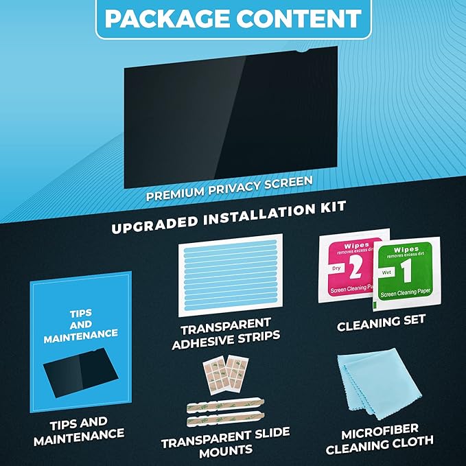 Premium Privacy Screen Filter for 20 Inches Desktop Computer Monitor. Screen - Image 6