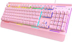 TECKNET Gaming Keyboard, USB Wired Computer Keyboard, 15-Zone RGB Illumination by Tecknet