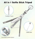 TONEOF 68" Magnetic Selfie Stick Tripod - Image 7