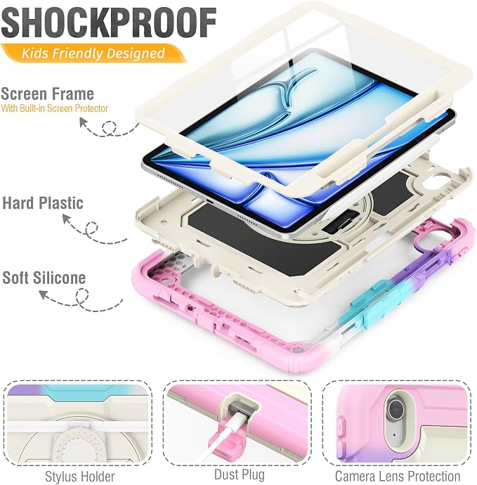 HXCASEAC Case for iPad Air 11 inch, Shockproof Design - Image 7