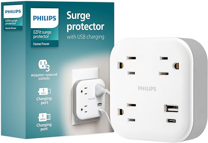 Philips EZFit 3-Outlet Surge Outlet Extender by Philips