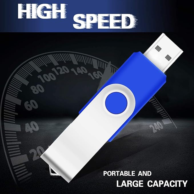 1GB Bulk Flash Drives 50 Pack, EASTBULL USB 2.0 Metal Flash Drive Bulk Swivel - Image 4