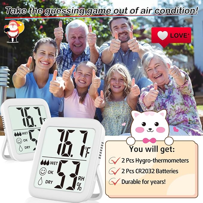 Antonki 2 Pack Room Thermometer - Image 7