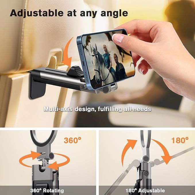 Airplane Phone Holder Mount, 360° Adjustable Hands-Free Mount, Handsfree - Image 4