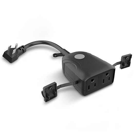 Feit Electric 120V 15A Smart Wifi Enabled Dual Outlet Wall Plug by FeitElectricCompany