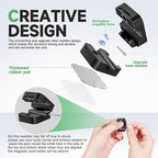 6 Black Magnetic Cable Clips, Under Desk Cable Management, Cord Holder - Image 7