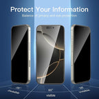 NEW'C 3 Pack Privacy for iPhone 16 Pro Screen Protector, Anti-Spy Tempered - Image 4