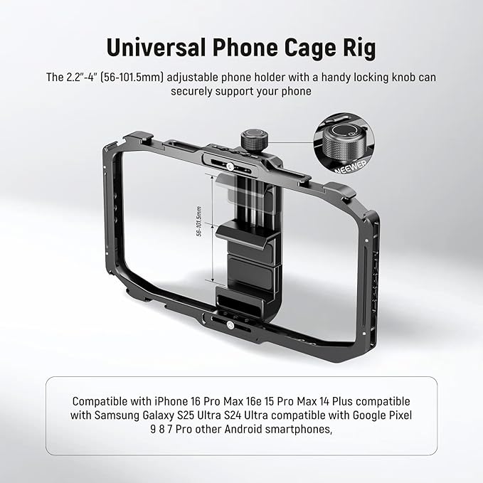 NEEWER Universal Phone Cage, Smartphone Video Rig - Image 2