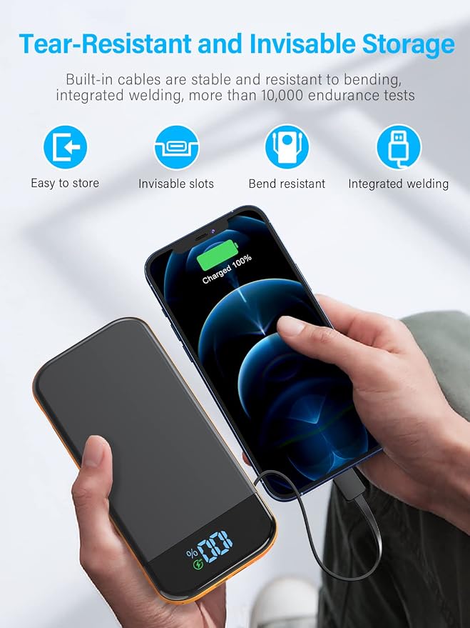 Portable Charger 32000mAh, 22.5W QC 3.0 PD 20W Smart LED Display Fast Charging - Image 6