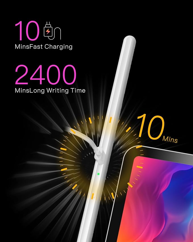 Stylus Pencil for Apple iPad – Longest Battery Life 5X, 35H Use, Tilt & Palm - Image 8