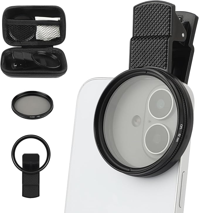 52mm Clip-On CPL Phone Camera Lens Filter, Polarizer Circular Filter, Ultra by Unknown