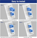 VCE 2-Port Ethernet Wall Plate, CAT6 Wall Plate and Jack, RJ45 Keystone Wall - Image 4