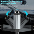 Retractable Car Charger, 120W 2.7Ft Retractable Cables and 4 Electronic Ports - Image 3