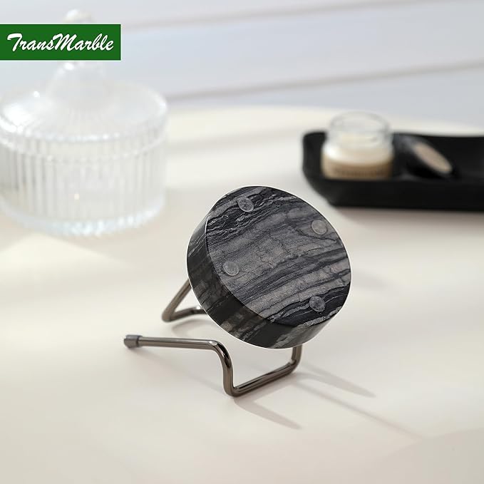 Marble Phone Stand with Metal Holder, Charging Available While Using, Swipe Up - Image 6