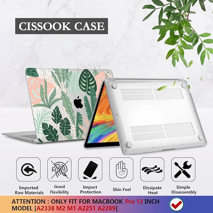 CISSOOK Palm for MacBook Pro 13 inch Case 2025-2020 Release M2 Chip A2338 M1 - Image 6