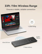 TECKNET Bluetooth Keyboard Rechargeable, 2.4G Wireless Keyboard, Full-Size - Image 5