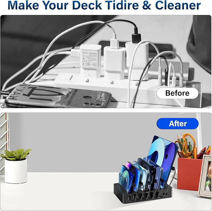 Charging Station for Multiple Devices: 68W 6 Port 20W Fast Phone Charger Dock - Image 5