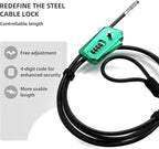6ft Python Cable Lock for Bike, Trail Camera, 4 Digit Combination Lock - Image 2
