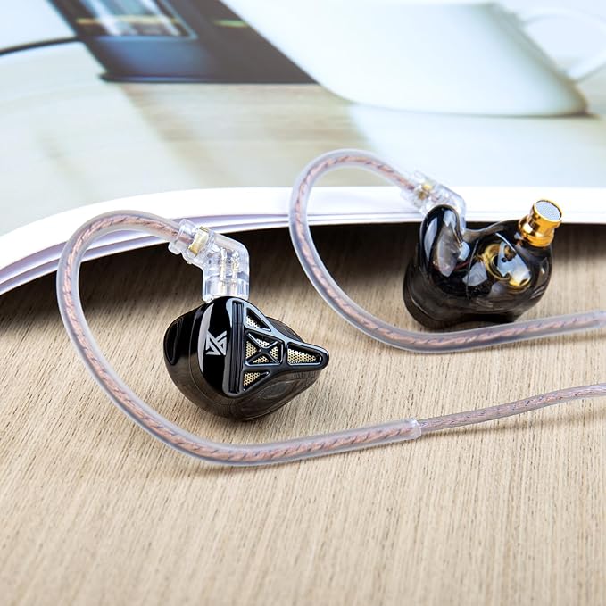 Kinboofi IEM Headphone with Mic, KZ DQS HiFi Dynamic Drivers Earphone Earbuds - Image 2