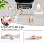 MOSISO Wrist Rest Support for Mouse Pad&Keyboard Set, Rectangular Ergonomic - Image 2