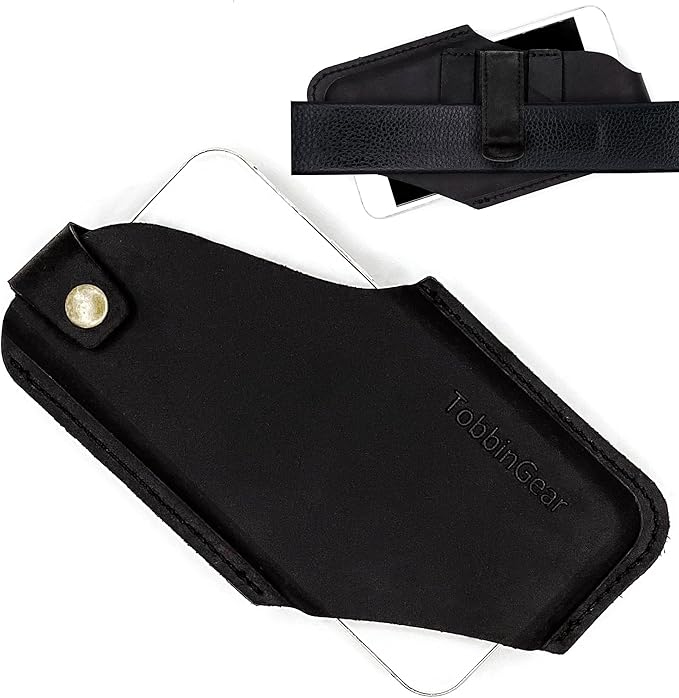 TobbinGear Left-Handed Leather Cell Phone Holster by TobbinGear