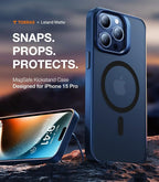 TORRAS Magnetic for iPhone 15 Pro Max Case Slim Hard Back Soft Edge - Image 2