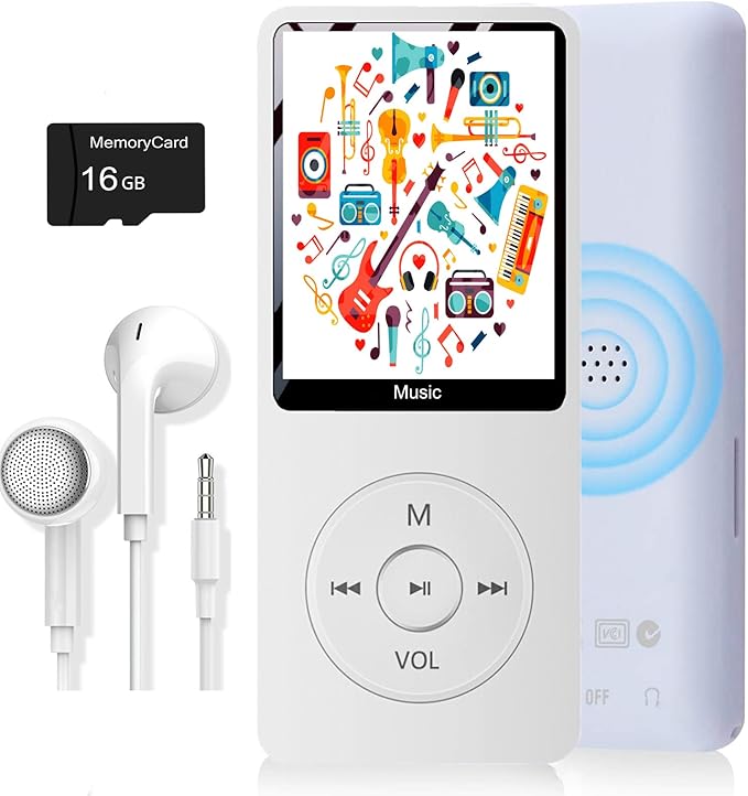 MP3 Player, Music Player with 16GB Micro SD Card, Build-in Speaker/Photo/Video by Dyzeryk