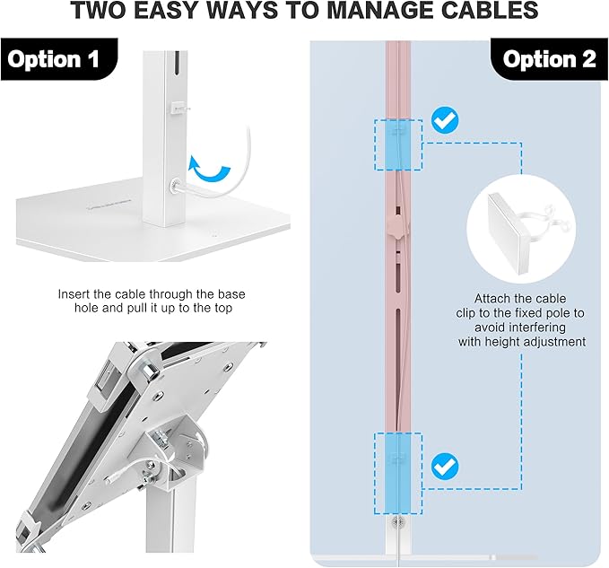 AboveTEK Security iPad Kiosk Floor Stand, Anti-Theft POS Tablet Stands - Image 7