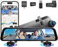2025 Rearview Mirror Camera for Cars, 360 Dashcam Front Rear Inside, Touch by GloryesCarAccessories