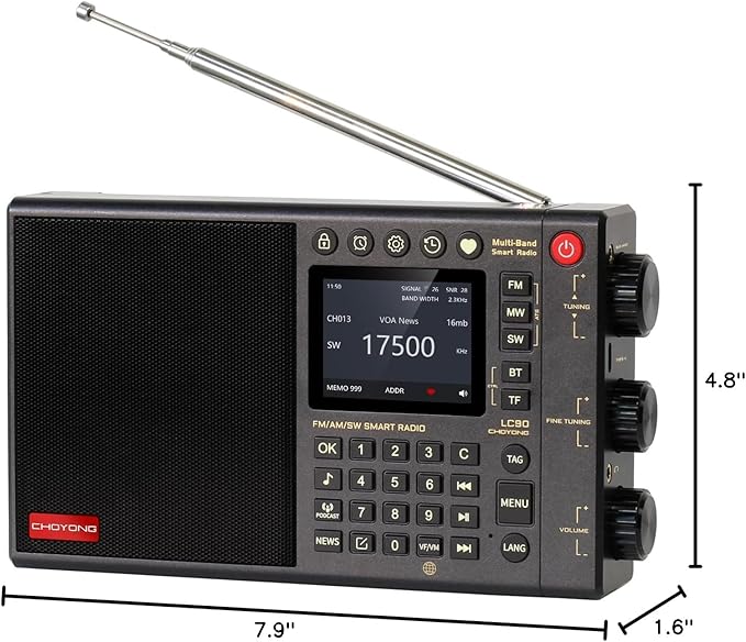 CHOYONG LC90 Smart Internet Radio, Longwave & Shortwave Multi-Band Radio - Image 8